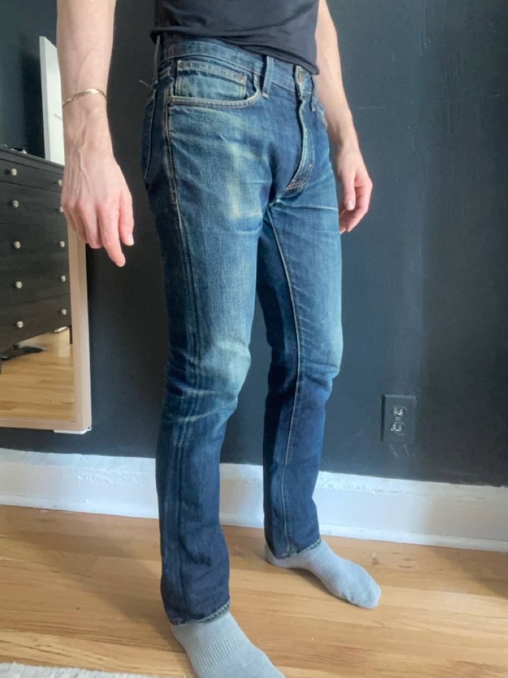 J. Crew Men's Slim Blue Washed Jeans